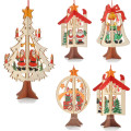 nuevo diseño de fieltro de madera al aire libre yiwu suministros decoración del árbol de navidad